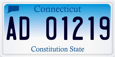 CT license plate AD01219