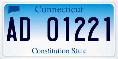 CT license plate AD01221