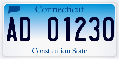 CT license plate AD01230