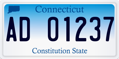 CT license plate AD01237