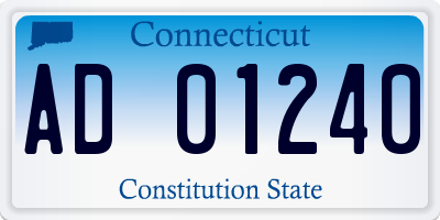 CT license plate AD01240