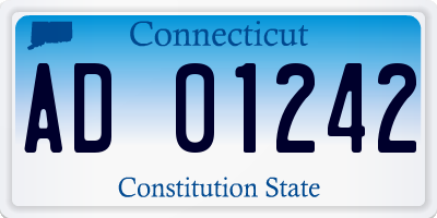 CT license plate AD01242