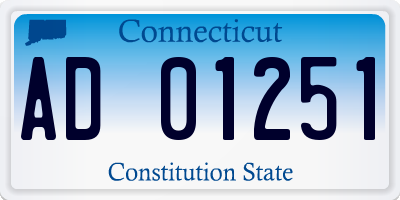 CT license plate AD01251