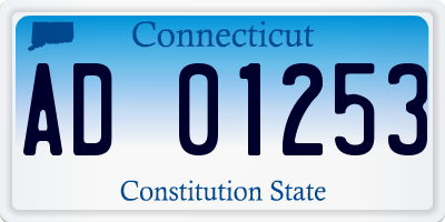 CT license plate AD01253