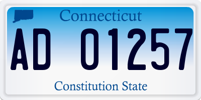 CT license plate AD01257