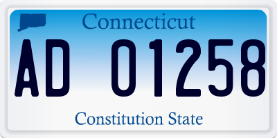 CT license plate AD01258