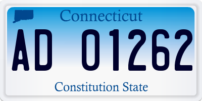 CT license plate AD01262
