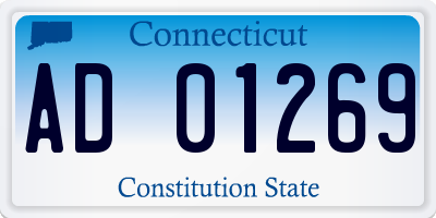 CT license plate AD01269