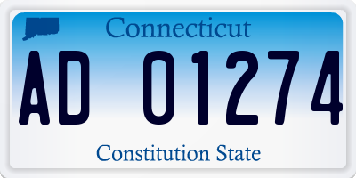 CT license plate AD01274