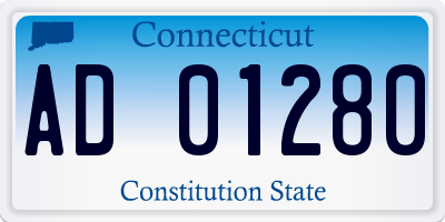 CT license plate AD01280