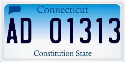 CT license plate AD01313