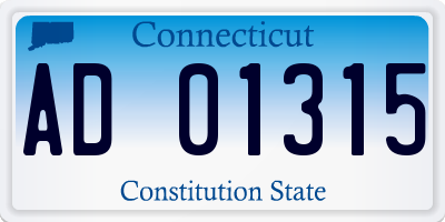 CT license plate AD01315