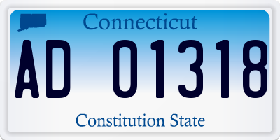 CT license plate AD01318