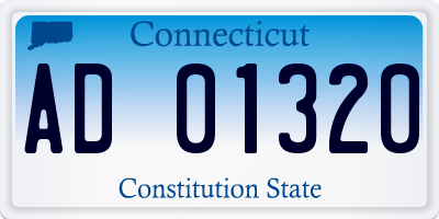 CT license plate AD01320