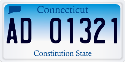 CT license plate AD01321