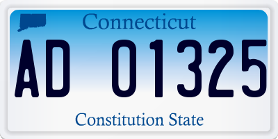 CT license plate AD01325