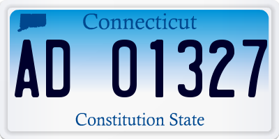CT license plate AD01327