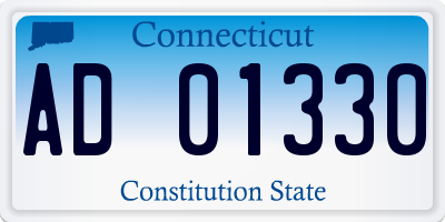 CT license plate AD01330
