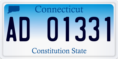 CT license plate AD01331