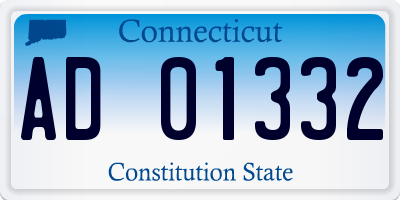 CT license plate AD01332