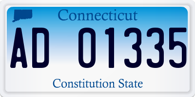 CT license plate AD01335