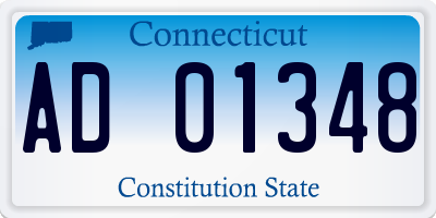 CT license plate AD01348