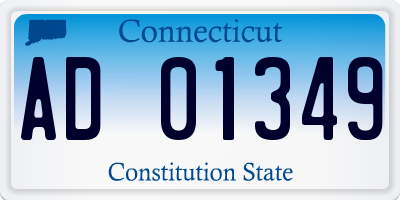 CT license plate AD01349