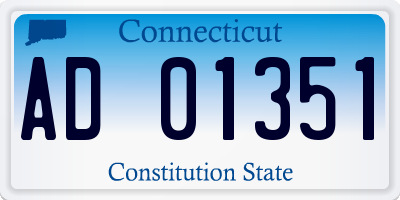 CT license plate AD01351