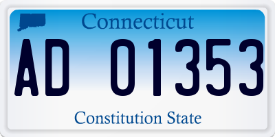 CT license plate AD01353