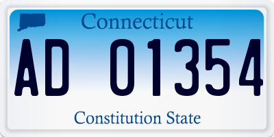 CT license plate AD01354