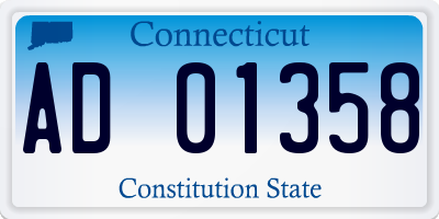 CT license plate AD01358