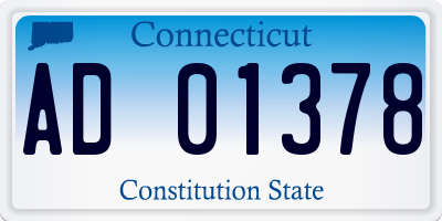 CT license plate AD01378