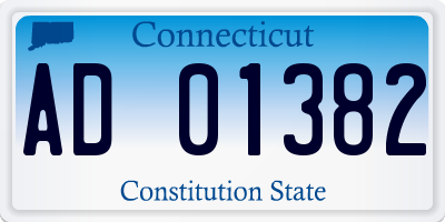CT license plate AD01382