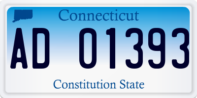 CT license plate AD01393