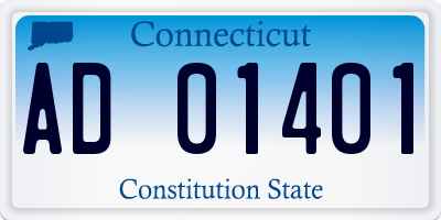 CT license plate AD01401