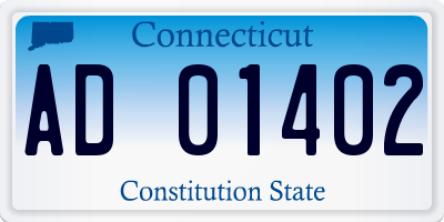 CT license plate AD01402