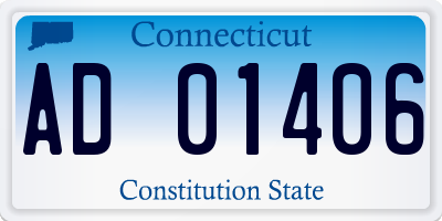 CT license plate AD01406