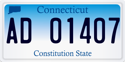 CT license plate AD01407