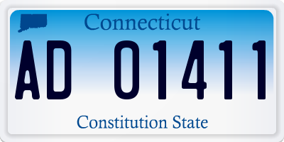 CT license plate AD01411