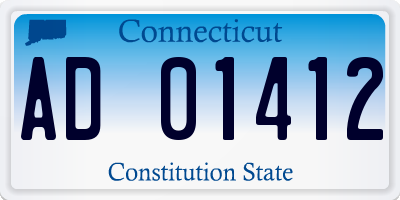 CT license plate AD01412