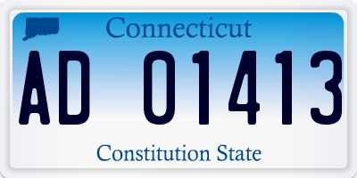 CT license plate AD01413