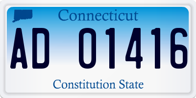 CT license plate AD01416