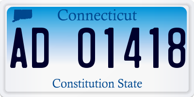 CT license plate AD01418