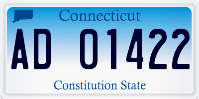 CT license plate AD01422