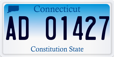 CT license plate AD01427