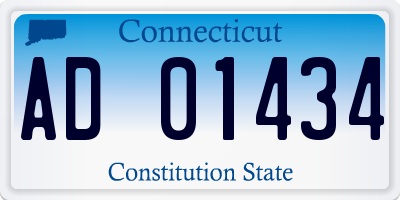 CT license plate AD01434