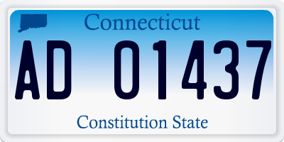 CT license plate AD01437