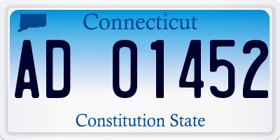 CT license plate AD01452