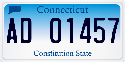 CT license plate AD01457