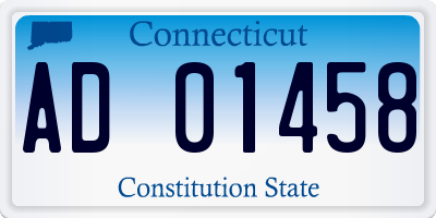 CT license plate AD01458